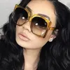 Sonnenbrille 2023 Luxus Big Square Frauen Marke Designer Retro Klare Sonnenbrille Für Weibliche Übergroße Schwarz Shades Oculos UV400