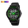 Children's watches SKMEI Brand 50m Waterproof Watches LED Multifunction Dual Time Quartz Digital Kids Wrist Children Dress Watch 230220