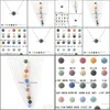 Pendant Necklaces 8Mm 10Mm Colorf Ball Bead Lava Stone Necklace Diy Aromatherapy Essential Oil Diffuser For Women Jewelry Drop Deliv Dhlyc