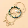 Strand Boho Bracelets 소녀 손목 액세서리 3 레이어 쌓인 일치 생일 선물 여성 랩 LY