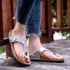 Designer Birkinstock tofflor tyska män och kvinnor Birkenski Flip Flops Cork Soled Beach Shoes Gizeh