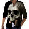 Camisas casuais masculinas Belas padrões étnicos Cuff francês Male Masculino Camisa de negócios que vendem roupas de crânio britânico's Roupas