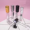 Lagringsflaskor 10-100 st 7 ml tom makeup Diy läppglansflaska med spegel LED-rör fyrkantig läppstiftförpackning kan lägga till logotyp