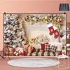 Party Decoration Merry Christmas Background Cloth Indoor Scene Fireplace Year Xmas Backdrop Decorations Pography Props Supplies