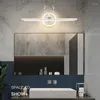 Lâmpada de parede moderna minimalista alce espelho da cabeça do farol Banheiro longo tira longa LED ILUMEIRA INFLUNHA INTERIOR SALA DAZEMELA DOME