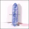 Charms Prodotto semilavorato Pilastro in pietra naturale Pendum Chakra Prisma esagonale Healing Crystal Reiki Point Pendenti per gioielli Drop Dhjnv