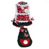 Dog Apparel Pet Clothes Christmas Decoration Year Winter Velvet Warm Puppy Dresses Sweaters For Small Medium Dogs Cats Skirt Vest