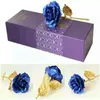 Dekorativa blommor Bröllopsdekoration Fake Flower Folie Plated Rose Gold Artificial Valentine's Day Present Lover's