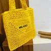 Crochet Beach Sac Femmes Sac fourre-tout Paille