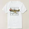 القمصان T Curtiss P40 Warhawk Fighter Men Men T-Shirt Shirt Sleeve Catton Cotton O-Neck Summer Clothing