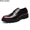 Chaussures habillées noir Oxford fête pour hommes 2023 décontracté affaires bout pointu plates-formes en cuir formelles Chaussure