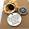 Nyckelringar Keychain 2023 år Compass Graduation Gift for Student School College for Women Men rostfritt stål brevkedja