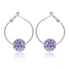 Hoop Earrings ER-00213 In Fashion Jewelry Silver Plated Colourful Ball Earring For Women 2023 Christmas Gift Drop & Wholesale