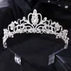 Tiaras Rose Gold Farben Hochzeit Krone Royal Queen Prom Diadem Braut Tiaras Kämme Kopfschmuck Braut Krone Haarschmuck Kopfschmuck Z0220