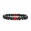 Strand hommes Bracelet naturel pierre de lune perle tibétain bouddha Chakra pierre de lave diffuseur volcanique bijoux cadeau