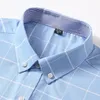 Men's Casual Shirts 100 % Pure Cotton 23 Color 7XL Oversized Button Up Shirt Striped Plaid Shirt Long Sleeve Shirt for Men Casual Slim Fit Shirt Men 230220