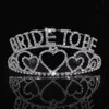 Tiaras heta mode brud tiara krona lyx prinsessa bröllop parti hår smycken kvinnor tjej hjärtkristall prom pannband grossist z0220