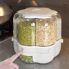 Bouteilles de stockage cuisine grande capacité boîte à grains rotatif riz résistant à l'humidité cloison anti-insectes organisateur de haricots