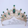Biżuteria do włosów ślubnych barokowy opaska na głowę kryształowe korony ślubne i tiary biżuteria do włosów Akcesoria Kobiet Królowa Królowa Diodem 230217