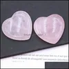 Pierre Naturelle Pouce 40X8Mm Inquiétude Mas Paume Main Cristal Amour Coeur Forme Gemme Gua Sha Outil Guérison Beauté Gem Artisanat Maison Drop D Dh354