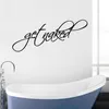 Pegatinas de pared Get Naked Calligraphy Lettering Sticker Decal Decoración de baño impermeable Extraíble A001850Wall StickersWall