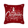 Travesseiro 2023 desenho animado natal por fronhas por atacado Red Home Decoration Print Linen Custom