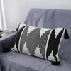 Pillow Black White Cotton Jacquard Cover 45x45cm/30x50cm Tassels Sofa Bed Home Decoration PillowCase Sham