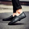 Kleidschuhe Jintoho Große Größe Männer Echtes Leder Schuhe Slip On Schwarz Echte Loafer Herren Mokassins Italienischer Designer 230220