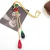 Pendentif Colliers Long Verre Collier Mode Qualité Vintage Larme Vert Rouge Goutte Pour Femme Accessoires