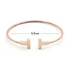 Women Designer Bangles Simple High Polished Classic Bracelet Brand Couple Bracelets