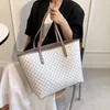 Kvällspåsar 2 PCSSet Luxury Designer High Capacity Tote Handväska för kvinnliga trender Märke randig shoppare axel shopping väska 230220