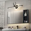 Lâmpada de parede moderna minimalista alce espelho da cabeça do farol Banheiro longo tira longa LED ILUMEIRA INFLUNHA INTERIOR SALA DAZEMELA DOME