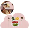Tapis de table napperon en silicone de qualité alimentaire en forme de nuage isolation de tapis de bébé nappe étanche anti-déversement ustensiles de cuisine