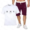 Men's Tracksuits t-shirt suit letter street casual wear print breathable summer suit top shorts T-shirt outdoor sports Set Size M-XXL suit sportswear quality suit