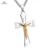 Pendant Necklaces Love Jesus Cross Necklace Men Long Women Christian Pendants Gold Color Figure Neckless Jewelry Accessory Gift