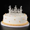 Tiaras Mini Perlenkrone Elegantes Gold Silber Farbe Kleine Perlentiara Prinzessin Topper Haarkrone Hochzeit Haarschmuck Schmuck Z0220