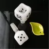 White dice bubble , Wholesale glass bongs, glass hookah, smoke pipe accessories