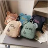 Riñoneras personalizadas con bordado para niños pequeños, mochila ligera con oso de peluche para preescolar, nombre personalizado para niños y niñas, 230220