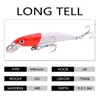 Fiskekrokar 12 datorer fiske lockar bete 3d eye 8cm5g minnow crankbait wobblers abborre konstgjorda bete gädda karp bete simma bete fiske lure 230220