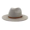 Brede rand hoeden mannen vrouwen zon hoed panama strom jazz caps voor fedoras cap mannelijke vrouwelijke vintage hoofddeksel 025