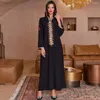 Ethnic Clothing Luxury Moroccan Jalabiya Muslim Women Long Dress Rhinestone Party Gown Holiday Hooded Maxi Robe Abaya Islamic Arabic Ramadan