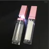 Butelki do przechowywania 10-100pcs 7 ml pusta makijaż DIY LISS Butelka z lustrem LED Tube Placowe szminki może dodać logo