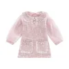 Flickaklänningar Mababy 1-6Y TODDLER KID GIRLS KLÄNN PRINCESS LACE PLED Pearl A-Line For Birthday Party Autumn Clothing D01