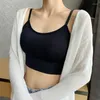 Camisoles & Tanks Casual Women's Underwear Cut Seamless Vest Tops Slim Solid Without Steel Rims Ladies Sports