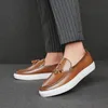 Dress Shoes Italy Men Casual Shoes Summer Leather Loafers Office For Driving Moccasins Comfortable Slip on Party Fashion 230220