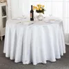 Nappe de table 1 pièces 108 pouces/118 pouces Polyester El Jacquard nappe ronde pour les décorations de fête de mariage