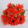 Flores decorativas 9 PCs Crisântemo artificial Vartigo sacrificial do cemitério Fake Tombstone Flower Decoration Plastic Plastic