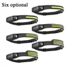 KDULIT New Wave Induction COB Headlight Outdoor Riding Light USB Charging Night Running Light Strong Light Headlamp