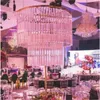 Weddinghot sale large wedding decoration crystal centerpiece round stands imake603