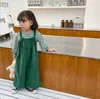 Наборы одежды 2023 Korea Style Girls 2 PCS SET полосатой футболки в оба